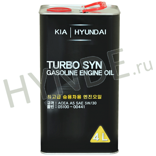 Масло моторное синтетика Hyundai Turbo SYN Gasoline Engine Oil 5W30 (4л)