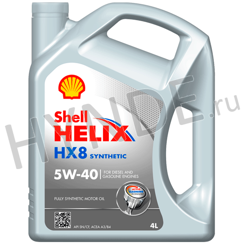 Масло моторное синтетика Shell Helix HX8 5W40 (4л)
